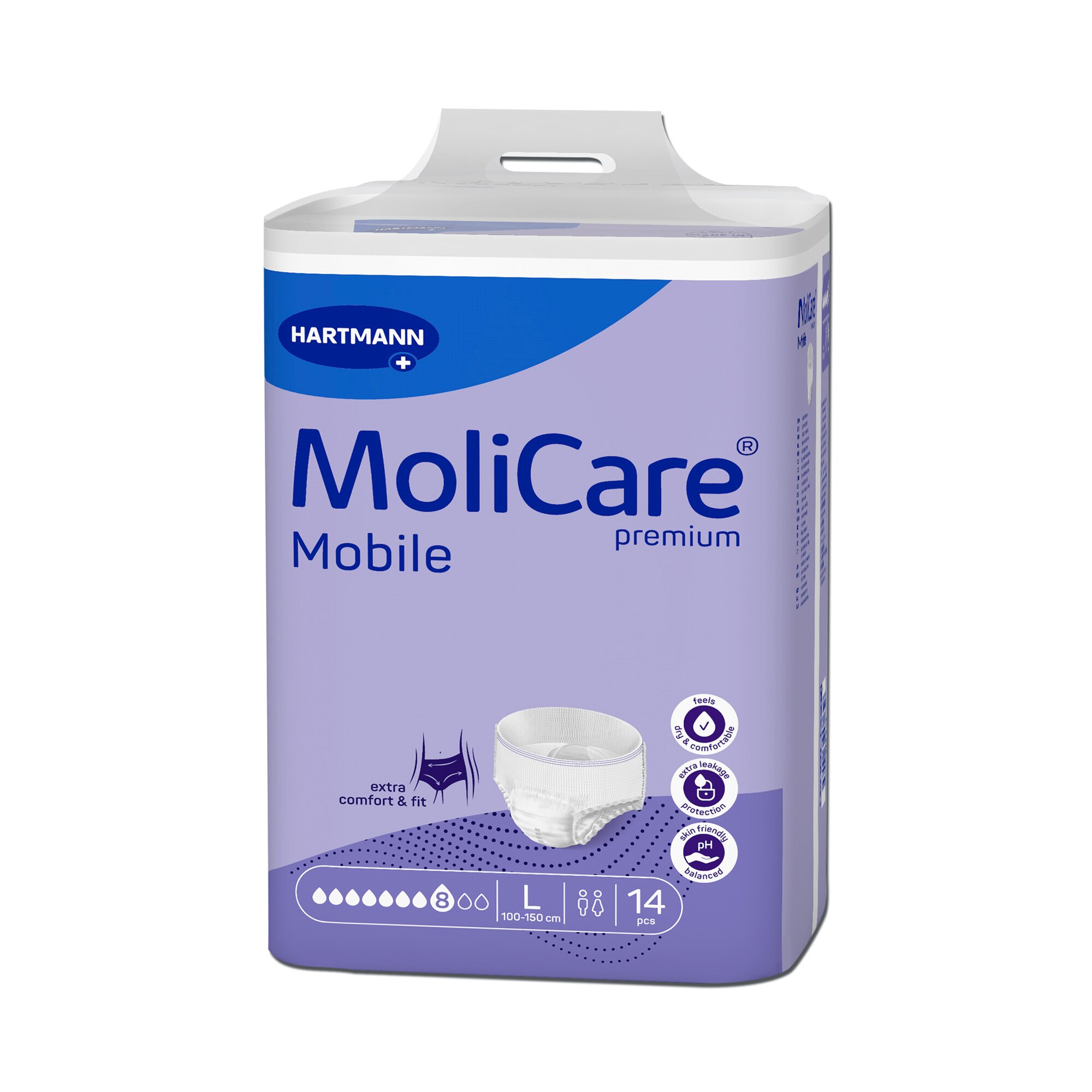 Premium Mobile, 2.000 ml Saugleistung, 14 Stück XL weiss