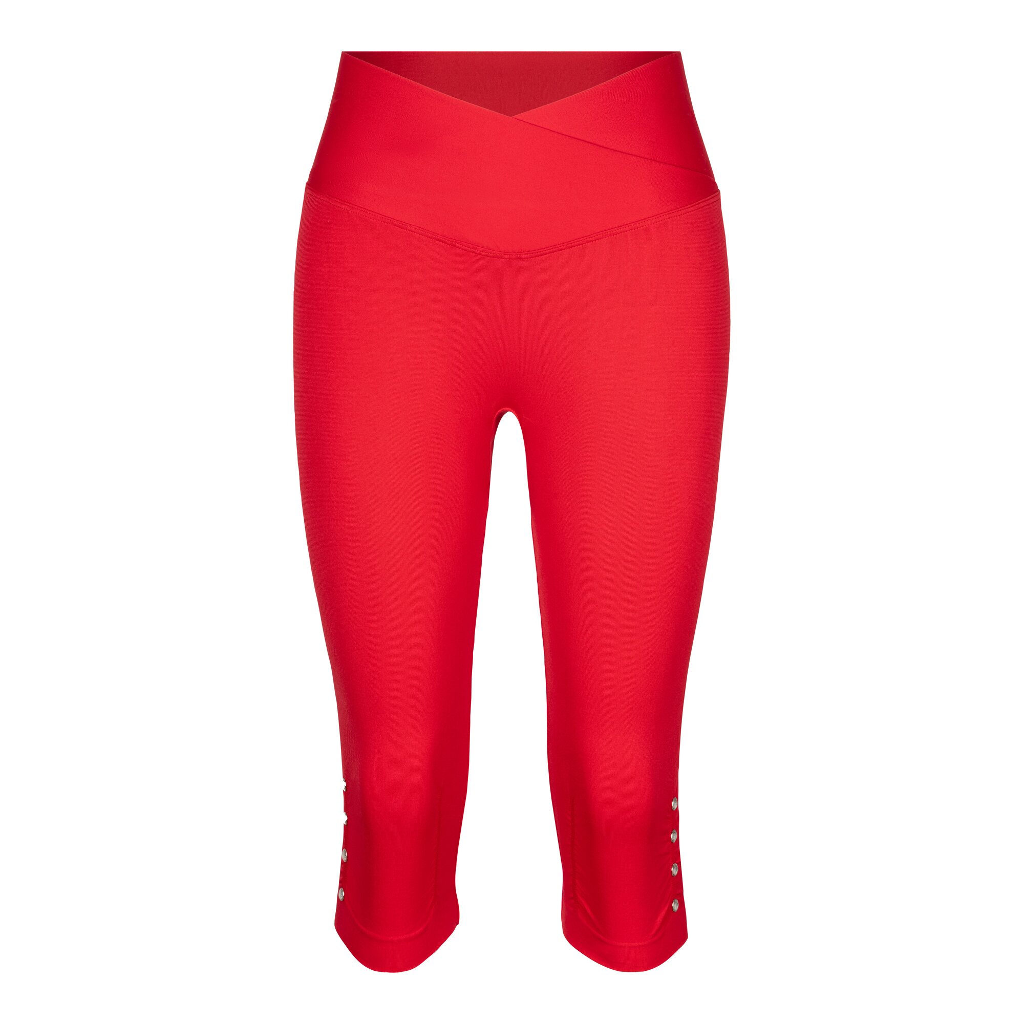 Capri-Leggings „Diamant-Optik“ S rot