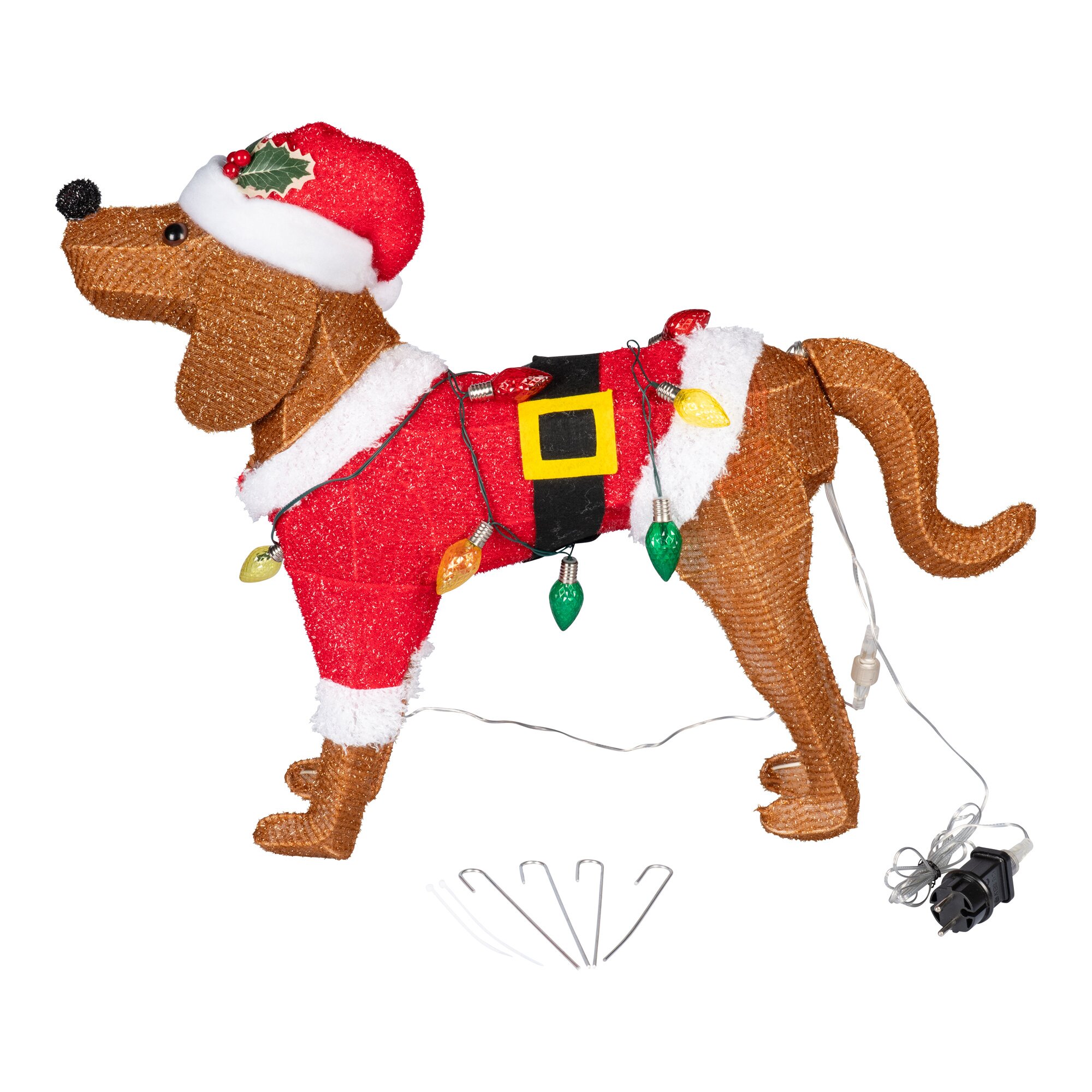 LED-Dekofigur "Hund Rocky" mehrfarbig