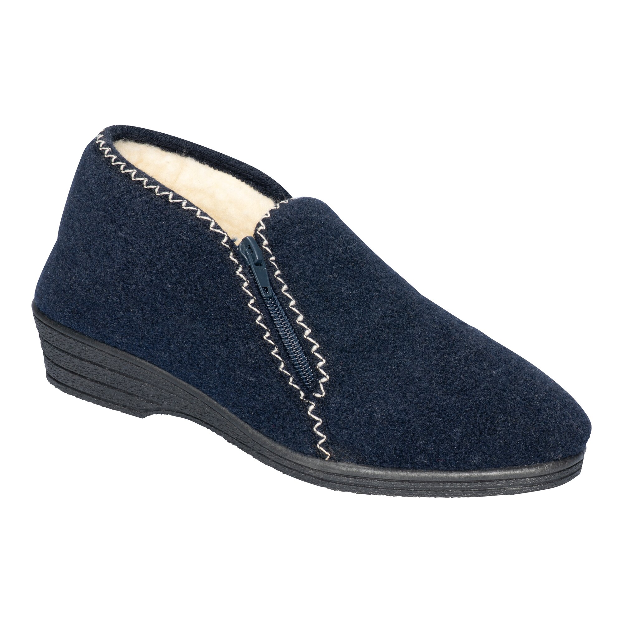 Hausschuh "Wolle" 39 blau
