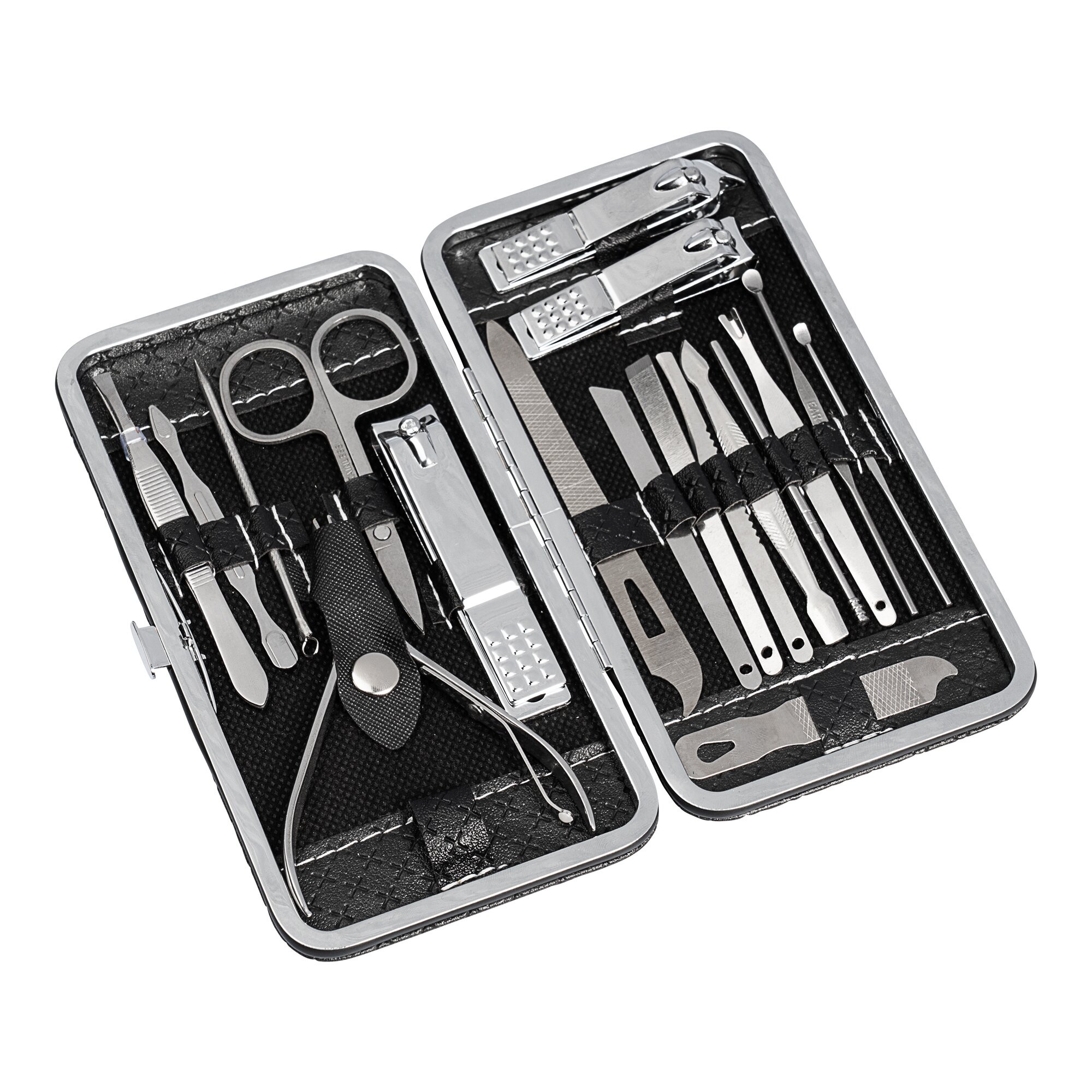 Maniküre-Set, 18-teilig silber