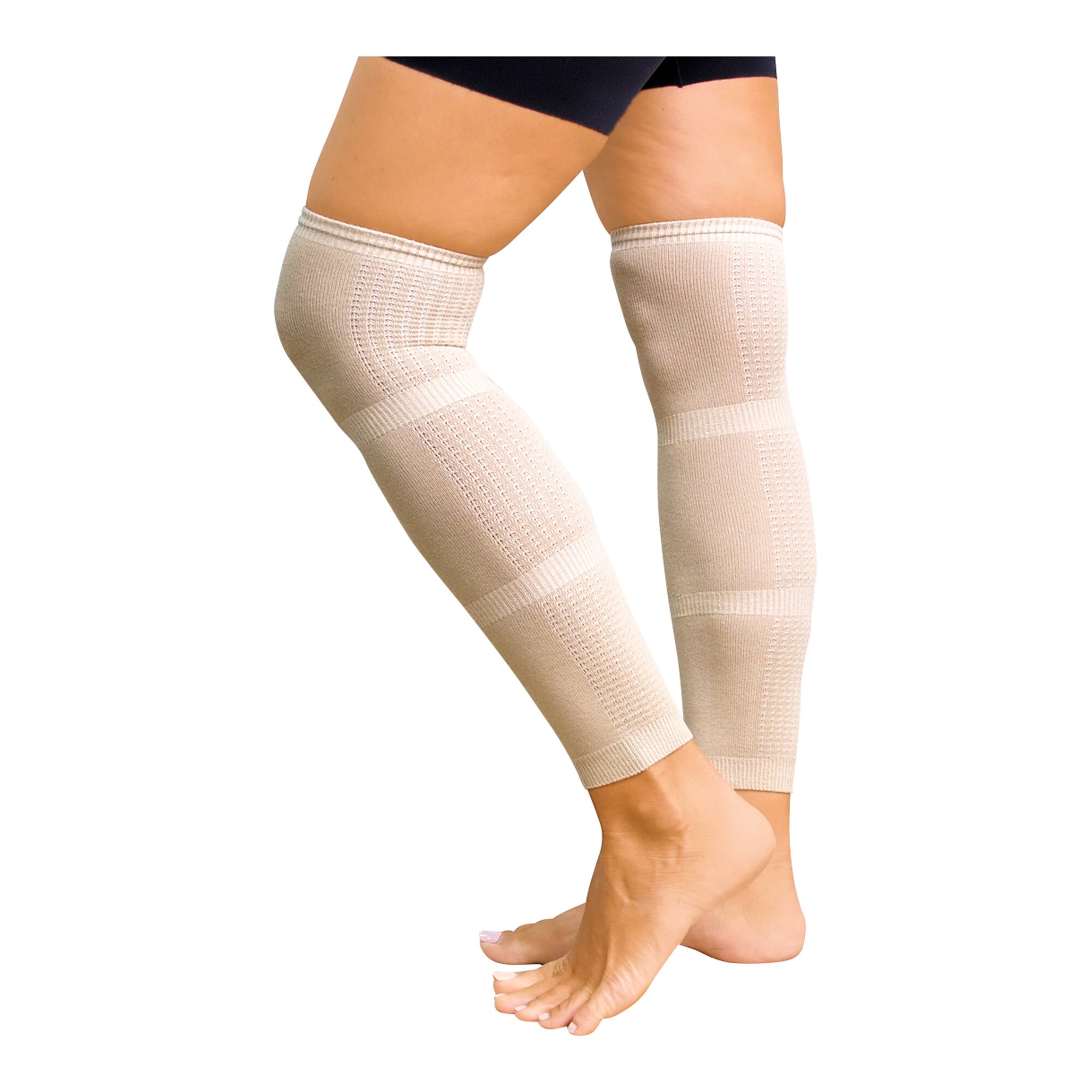 Stützstrümpfe, ohne Fuß, 1 Paar beige