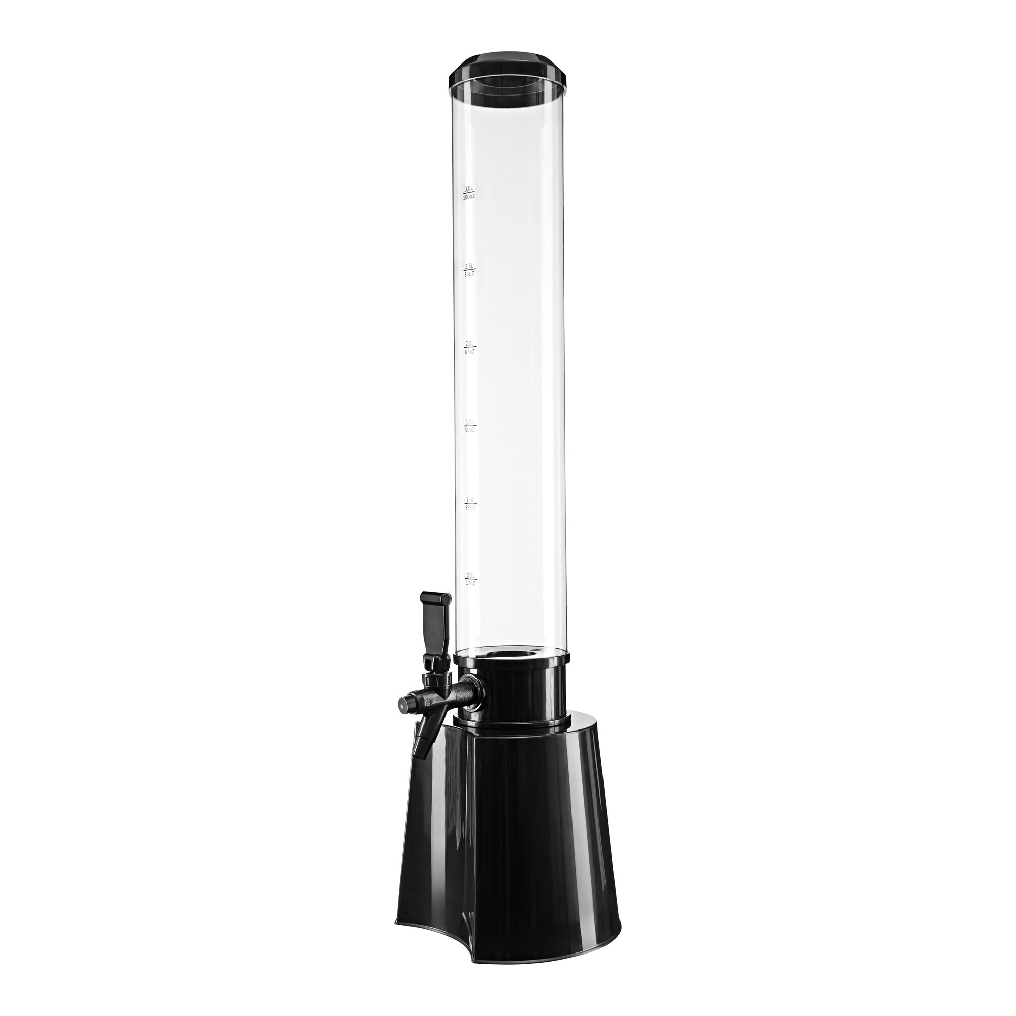 Getränke-Tower „XXL“, 3 l schwarz transparent
