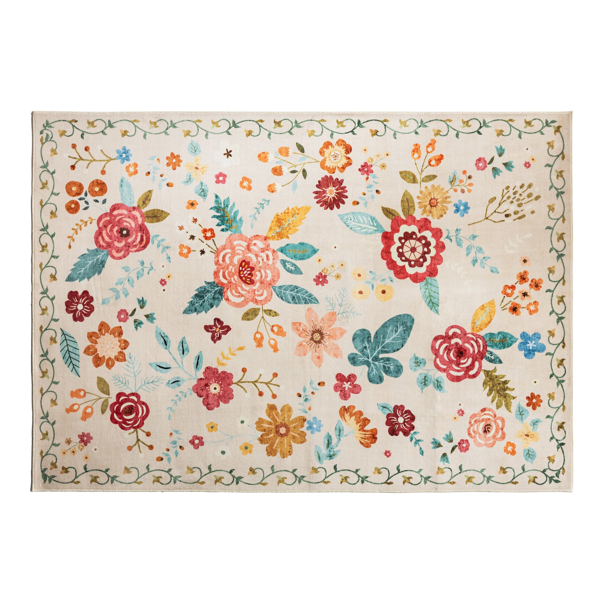 Teppich „Flower Power“ mehrfarbig