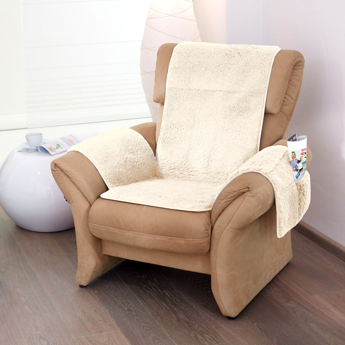 schurwoll sesselschoner