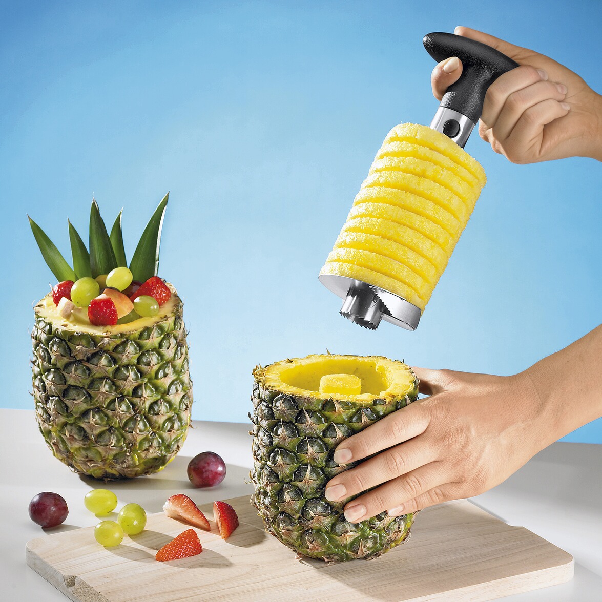 Éplucheur Coupe Ananas En Acier Inoxydable Avec Fourchette - Trancheur Pratique Cuisine