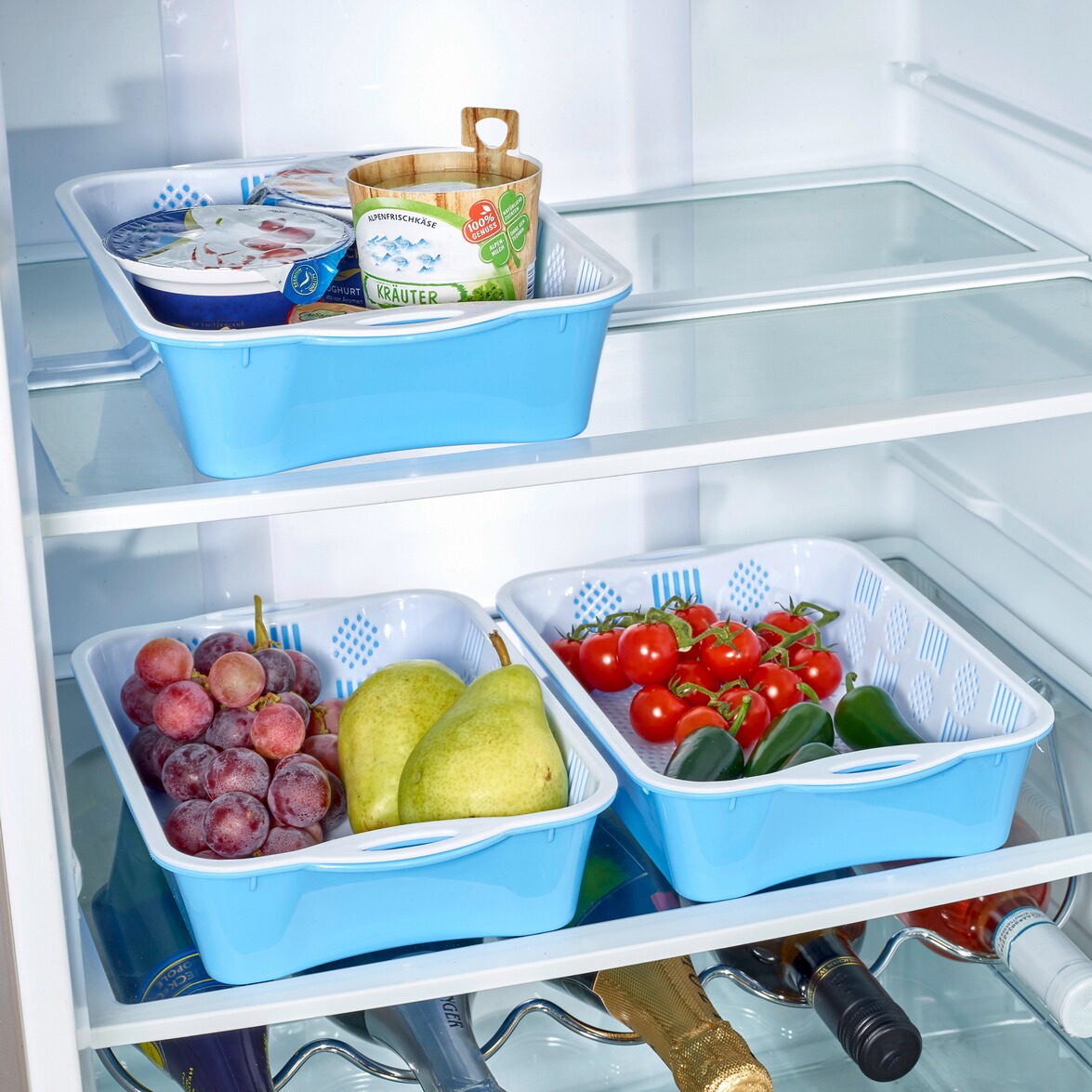 genialo® Kühlschrank-Aufbewahrungskorb-Set, 3 Stück online kaufen | Die