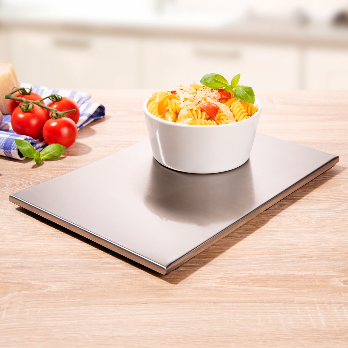 Sous-Plat Acier Inoxydable Extensible - Pour Casseroles Et Poêles Chaudes - 22-38 X 20 Cm