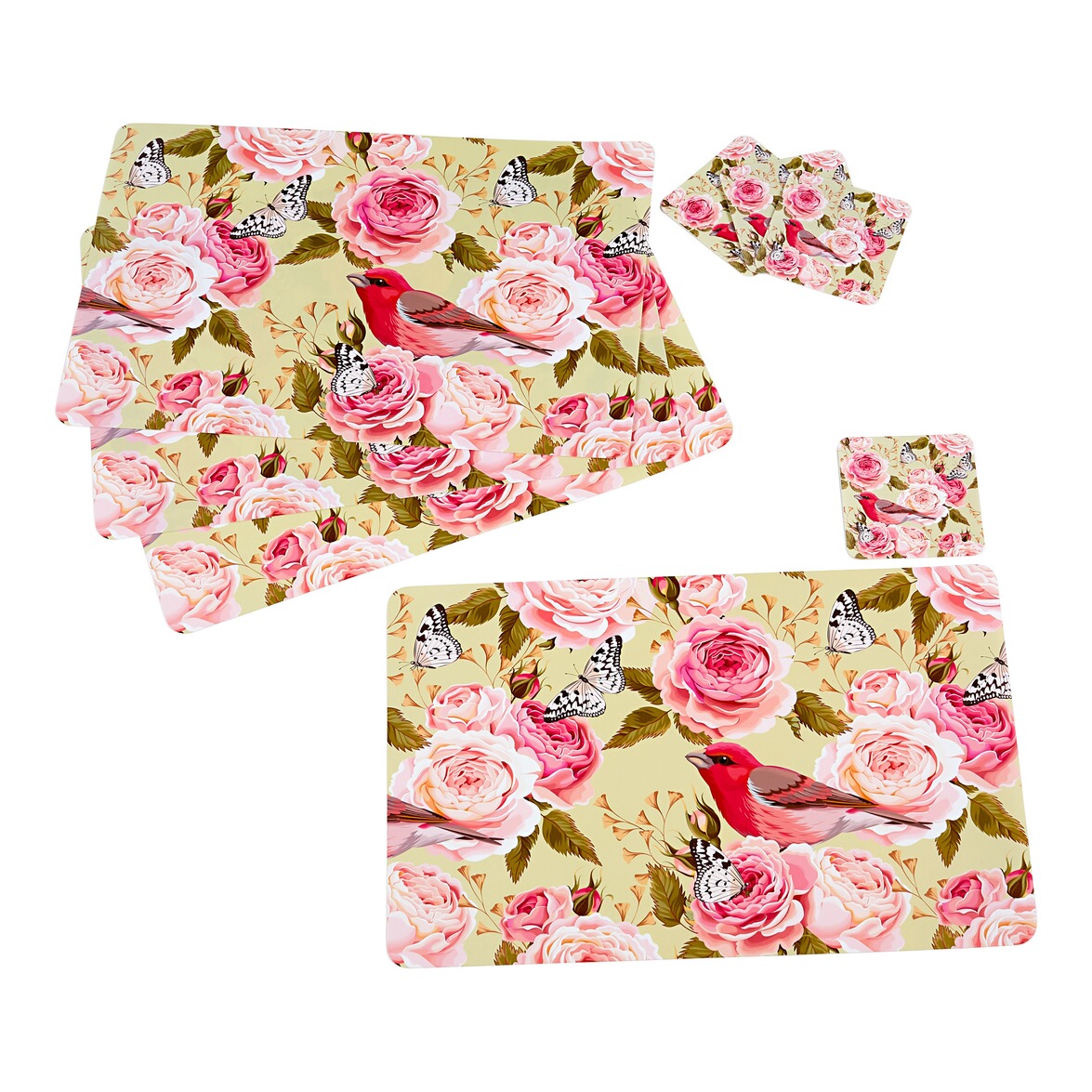 Sets de table « Roses », 4 pièces à commander en ligne Maison & Confort