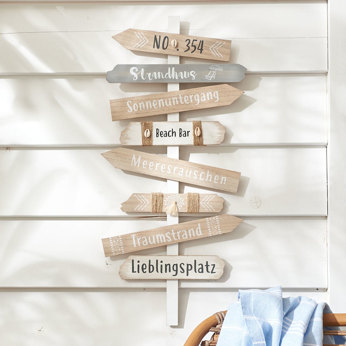 WandDekoSchild Strand online kaufen Die moderne Hausfrau