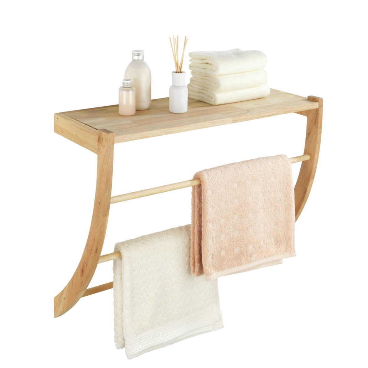 WENKO Wandregal Norway Walnussholz, Badezimmerregal, Wohnregal online