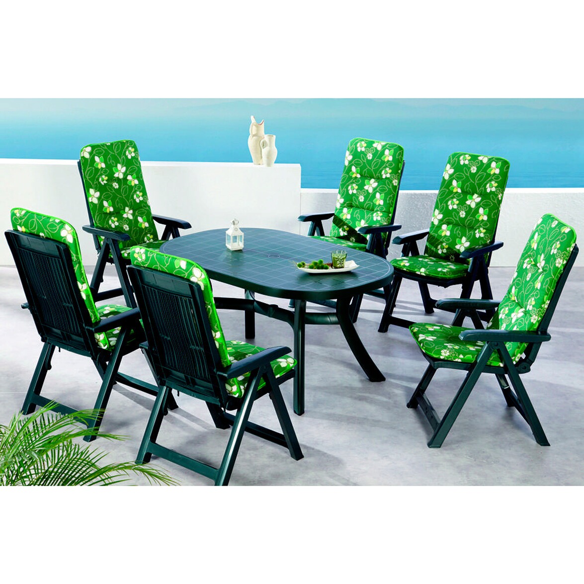 BEST Gartenmöbel-Komplettset Santiago grün, 13-tlg. online kaufen | Die