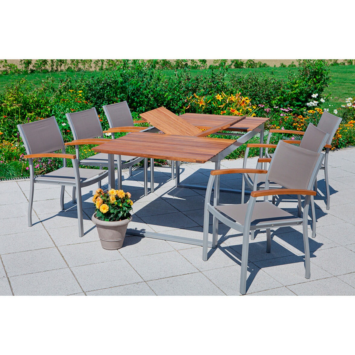 MERXX GartenmöbelSet Naxos, 7tlg mit Ausziehtisch online kaufen Die