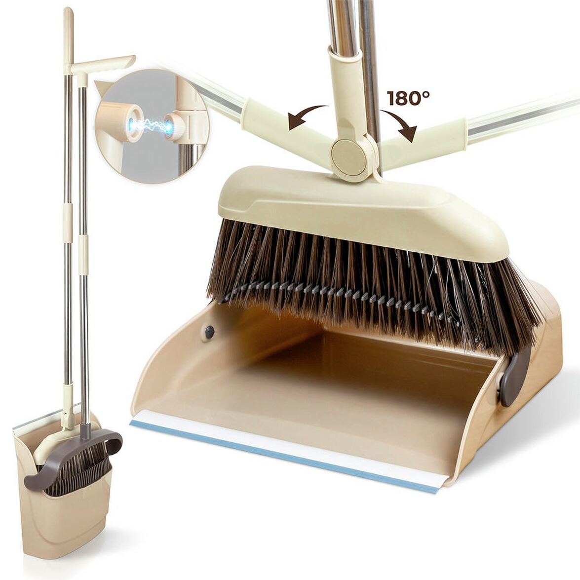 Maximex 180° drehbare Eck-Kehrgarnitur, Kehrgarnitur mit Gummilippe und ...