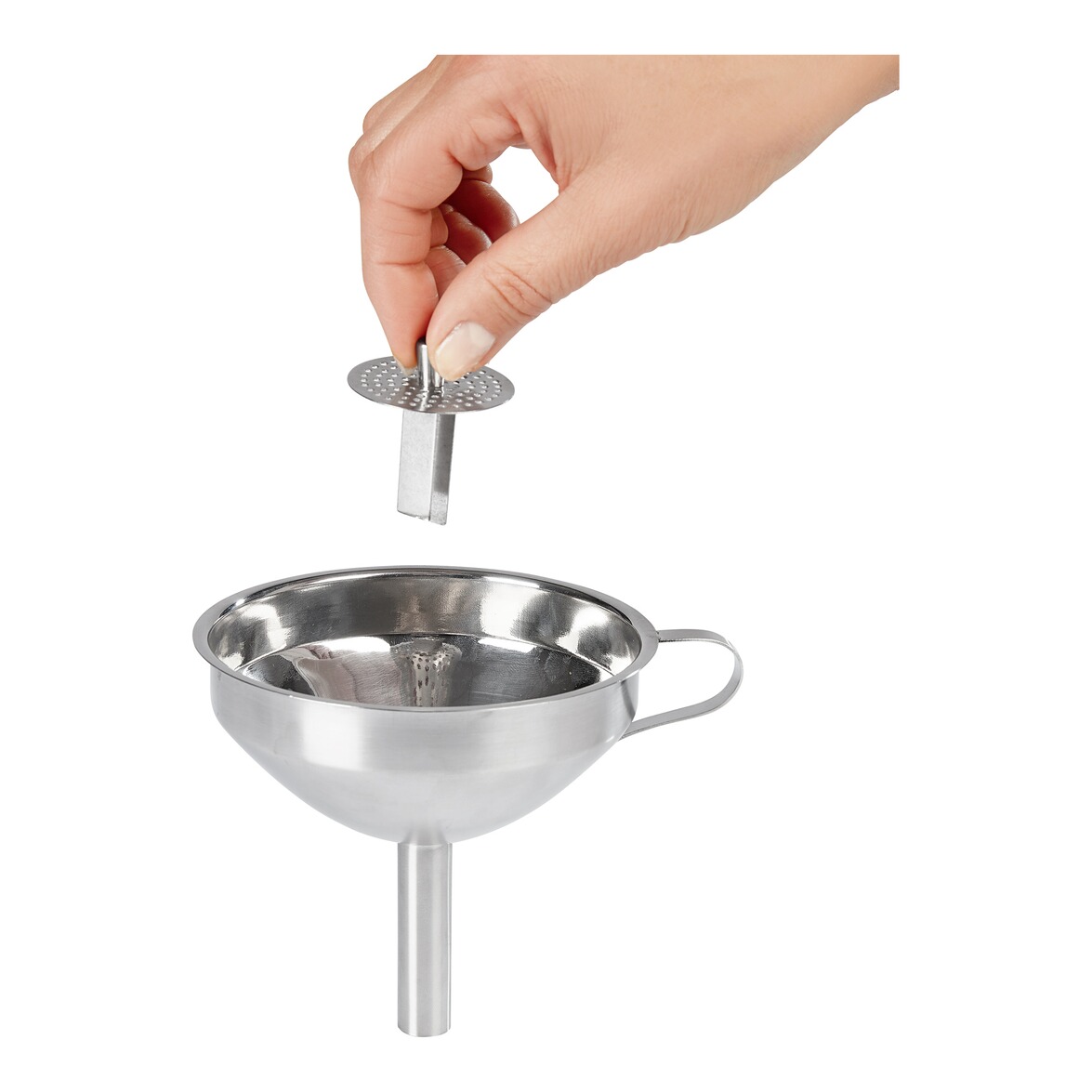 trichter mit sieb edelstahl