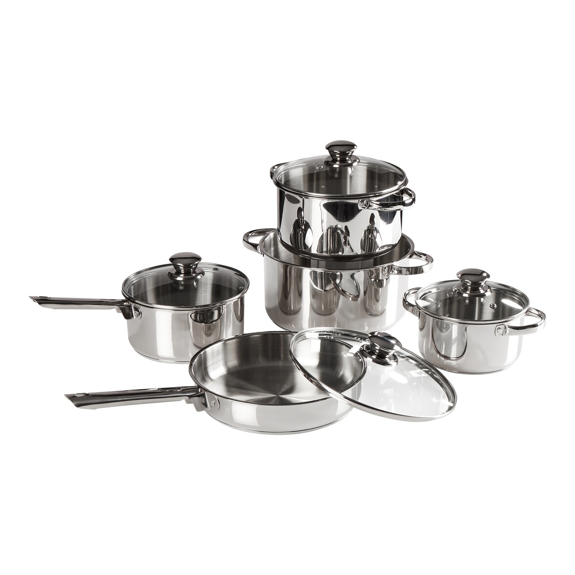 Batterie de cuisine en acier inox, 9 pièces à commander en ligne Maison & Confort