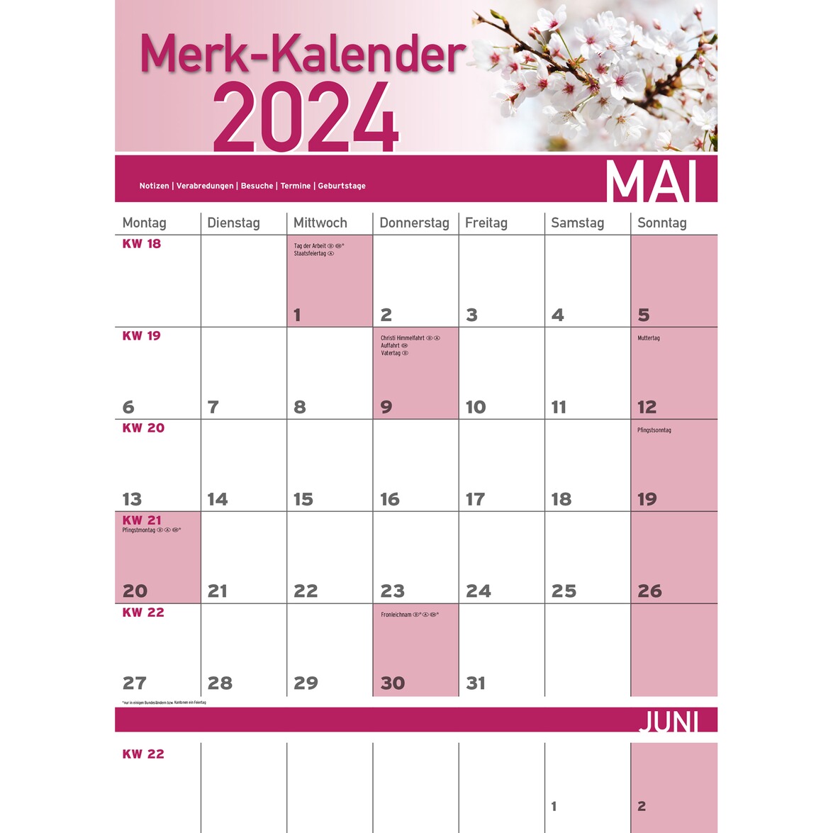 Merk-Kalender 2024 „Natur“ online kaufen | Die moderne Hausfrau