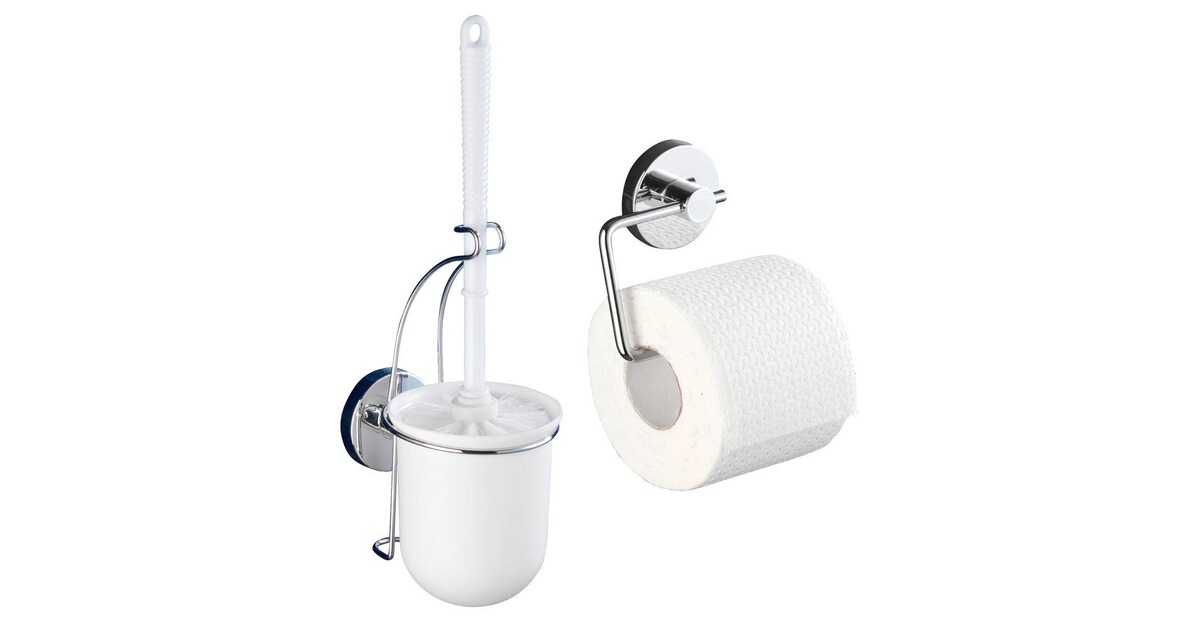 WENKO Vacuum-Loc® Wand WC-Garnitur Milazzo Befestigen ohne bohren 
