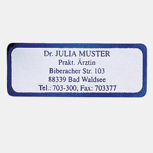Adresstickers Lettertype A - 1000 stuks  blauw 1