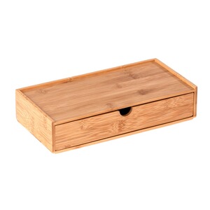 WENKO  Bambus Box Terra mit Schublade, versteckte Aufbewahrungsmöglichkeit