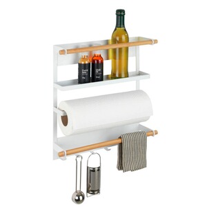 WENKO Küchenregal Magna, Weiß, Magnetisches Regal zur Befestigung ohne