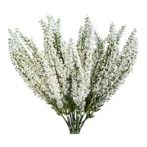 Kunstblume "Erika"  grün-weiß