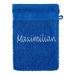 Optisplash  Waschlappen personalisiert mit Namen, 1 Stück  royal-blau