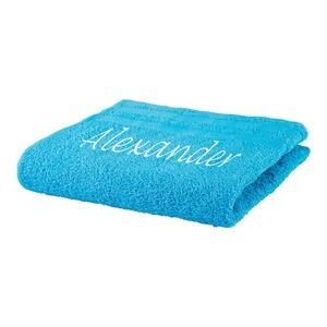 Optisplash  Handtuch personalisiert mit Namen  lagunen-blau
