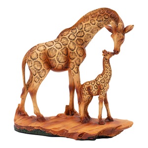 Famille girafe décorative, figurine déco maman et bébé girafe, girafes et acacia  Louise 1