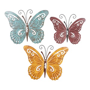 Wanddeko-Schmetterlinge, 3 Stück