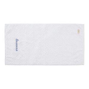 vivaDOMO®  Handtuch "Ambar" mit Namen  weiß