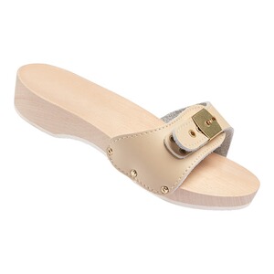 Mules à semelle effet bois - Beige