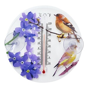 Fenster-Thermometer "Frühling"