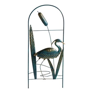 Gartendeko Fischreiher Aus Edelrost | Rasenstecker, Wetterfest – Vintage-Deko Für Garten, Teich & Terrasse