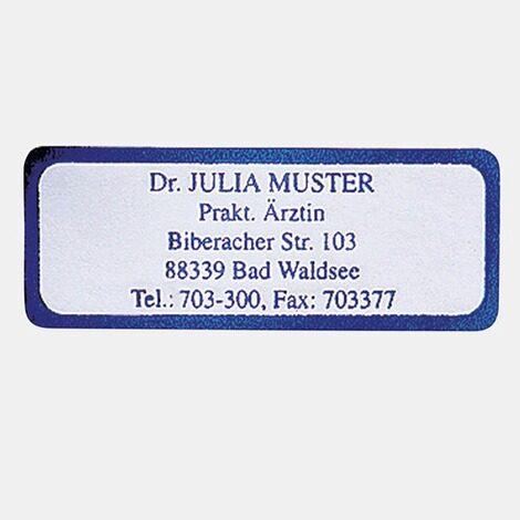 Adresstickers Lettertype A - 1000 stuks blauw 1