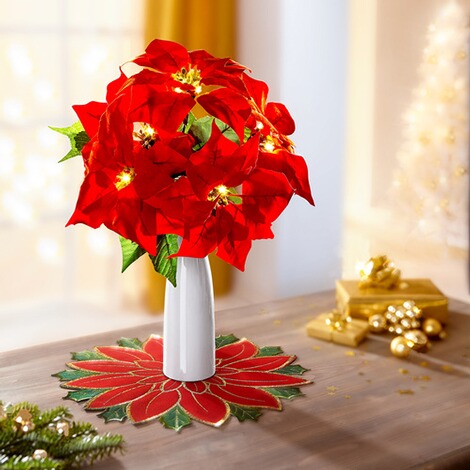 LED-Weihnachtsstrauß + Gratis Vase 2