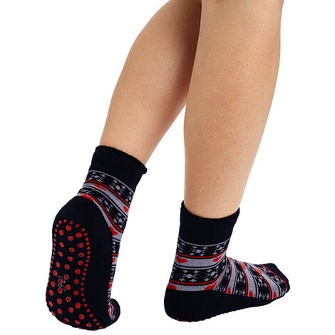 Chaussettes Douillettes Femme USACONY - Avec Picots Antidérapants, Intérieur Polaire, Taille 35-42