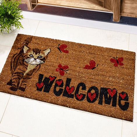 Vul in vrouwelijk onhandig viva domo Kokos deurmat "Welcome" online kopen | Huis & Comfort