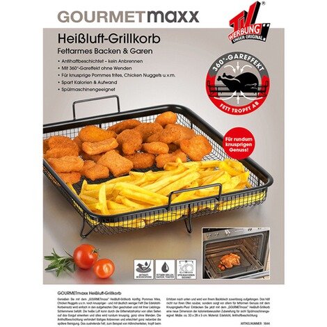 GOURMETmaxx  Oven-grillmandje rechthoekig 3