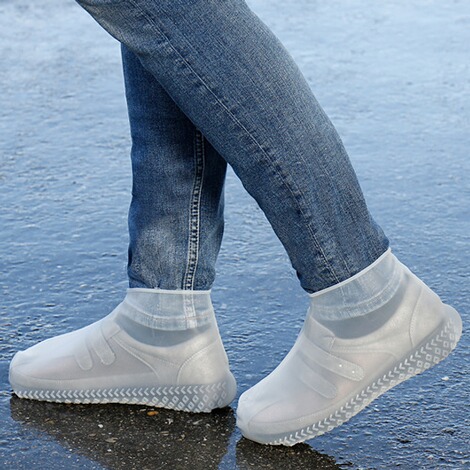Frauen Wiederverwendbare Regen Schuhe Cover für High Heel Farbe : Blau, Größe : Medium Allibuy Regenschutz 