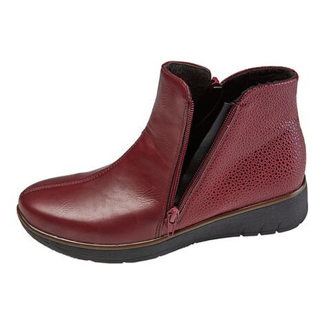 wonderwalk  Dames enkellaarsje "Doris" bordeaux 2