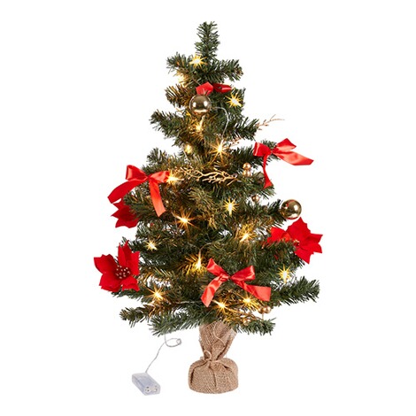 Maxi-kerstboom met leds "Versierd" 1