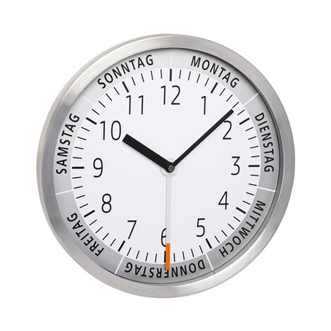 TFA  Wanduhr mit Wochentagsanzege 1