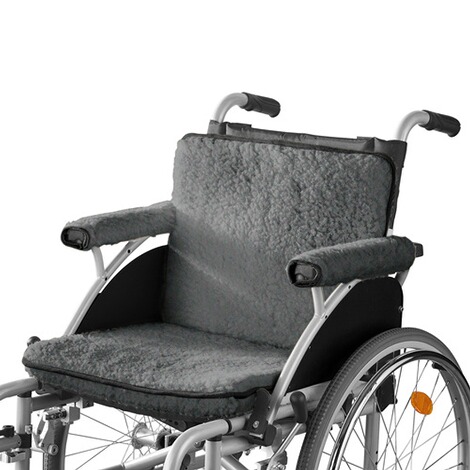 K&N Schurwolle  Rollstuhlauflage-Set, 3-tlg., Schurwolle anthrazit 1