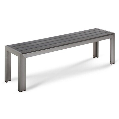 BEST Gartenbank aus Aluminium mit Sitzfläche in Holz-Optik online