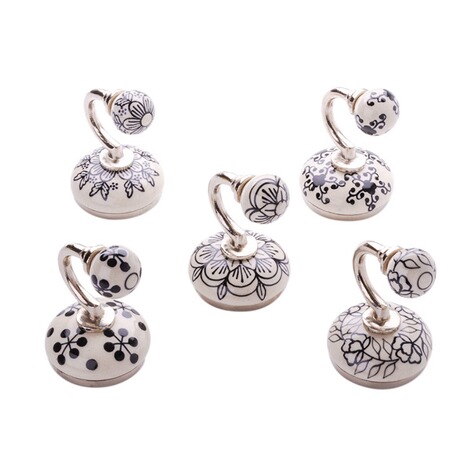 Deko Haken Set 5 Tlg Landhaus Schwarz Weiss Online Kaufen Die Moderne Hausfrau