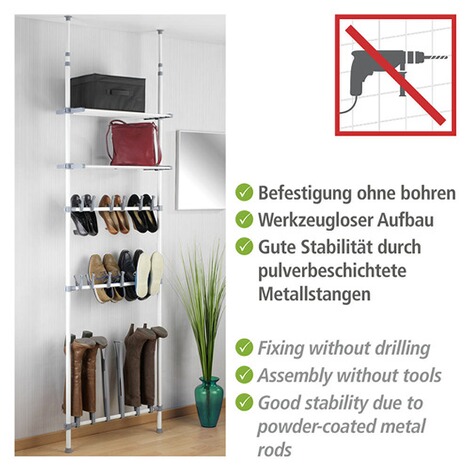 Wenko Teleskop Schuhregal Artemis Auch Fur Stiefel Online Kaufen Die Moderne Hausfrau