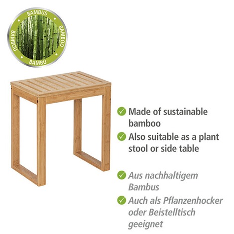 WENKO Badhocker Bambusa aus Bambus, Bambushocker online kaufen | Die