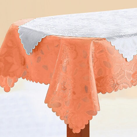 viva domo  Tischdecke "Jasmin" pfirsich 2
