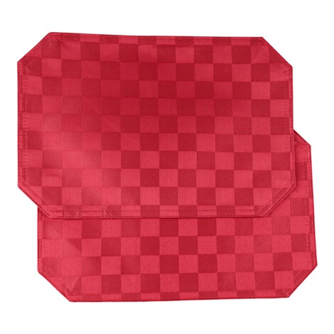 vivaDOMO®  Jacquard placemats "Speciaal" rood 1